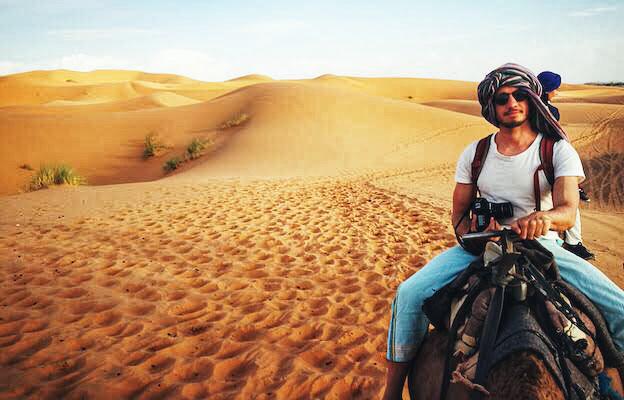 Camel riding in the merzouga desert