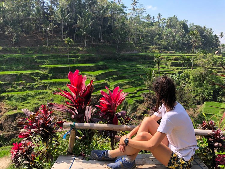 meditating in bali