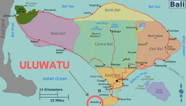 Uluwatu Bali Map 