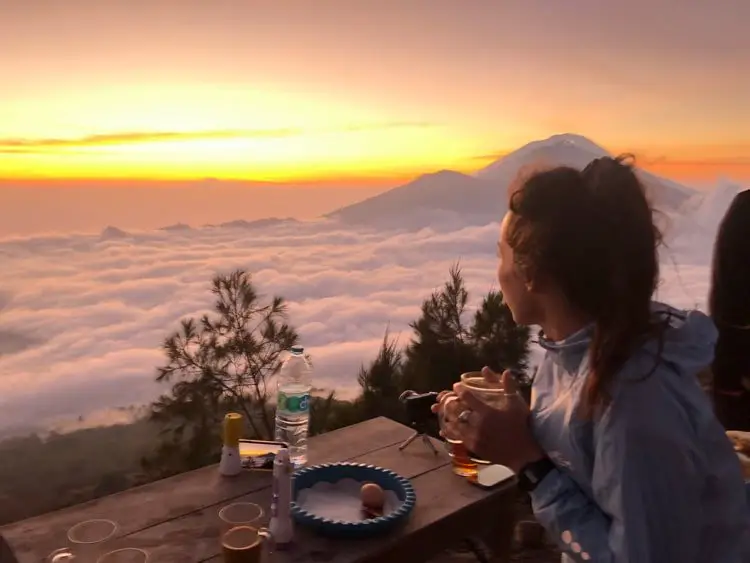 breakfast on mt batur