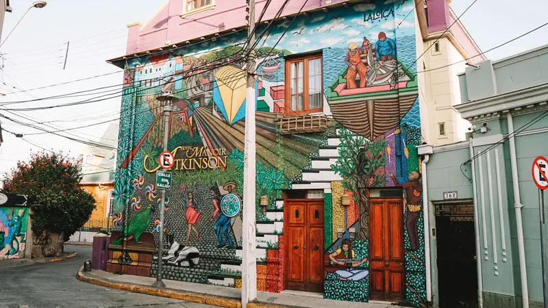 beautifully painted hostel