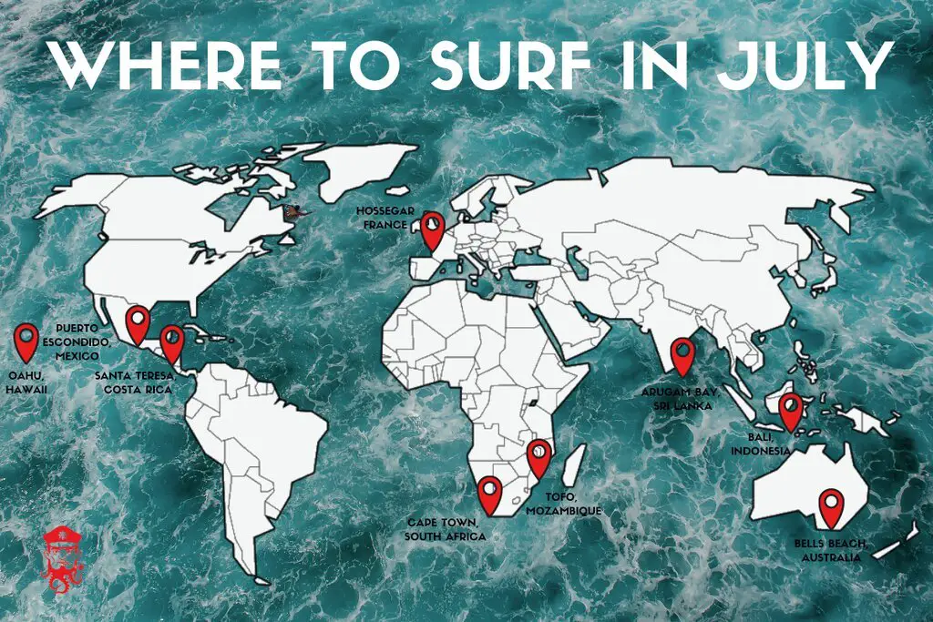 map of where to surf in july