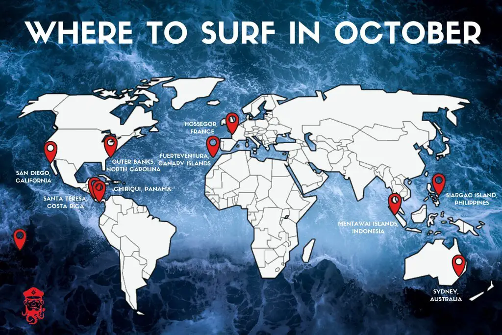 where to surf in october around the world