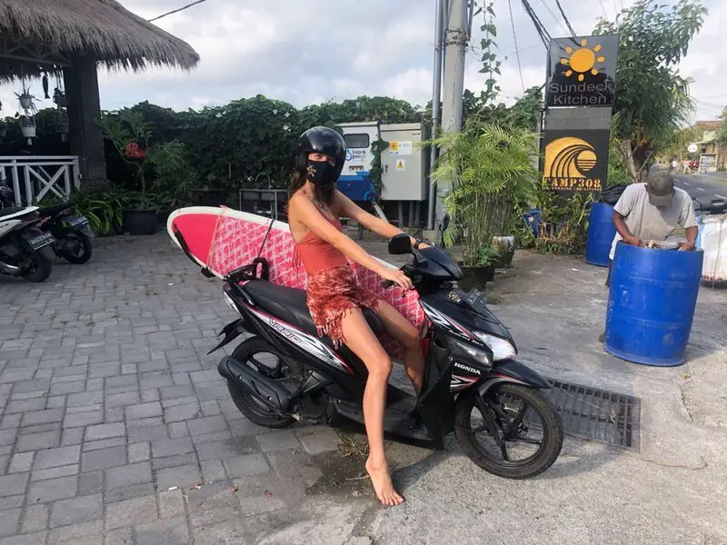 candi on a scooter in bali