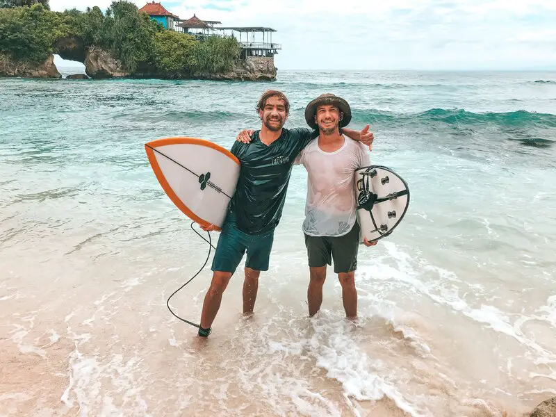 surfing in bali